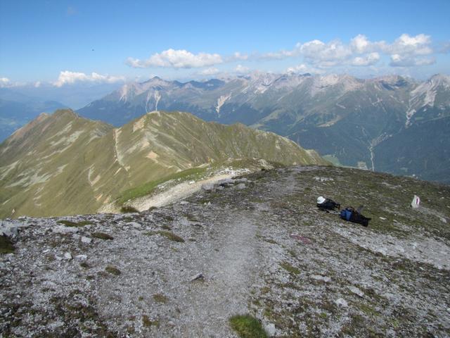 wir haben den Übergang und unsere Rücksäcke bei Punkt 2769 m.ü.M. erreicht