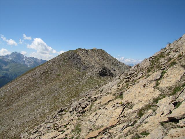 der Bergpfad wird schwieriger