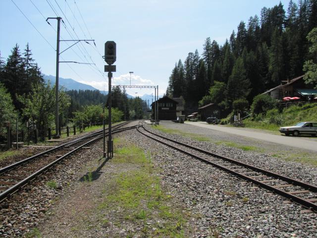 wir haben den Bahnhof Wiesen der RhB erreicht