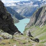 Blick runter zum Gelmersee. Ein Stausee muss per se nicht immer etwas schlechtes sein