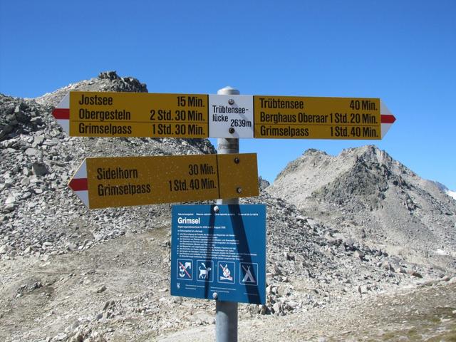 wir haben die Triebtenseelücke erreicht 2639 m.ü.M.