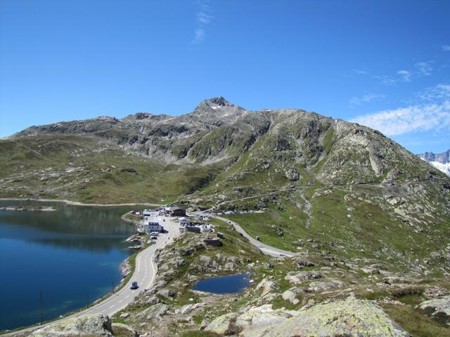 Totensee, Grimselpasshöhe und Sidelhorn. Am Morgen waren wir noch dort oben