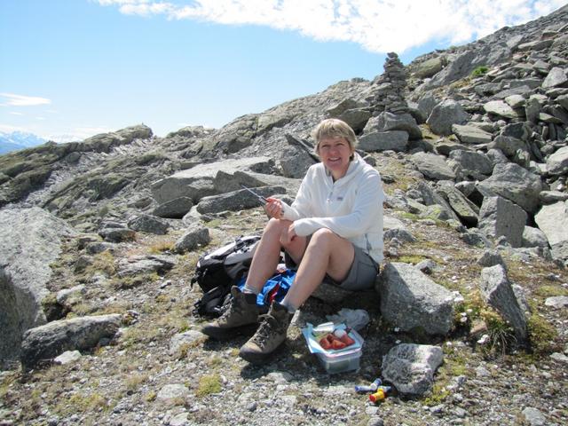 bei Punkt 2647 m.ü.M. nahmen wir mit einer super Aussicht das Mittagessen zu uns