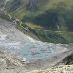 der Rhonegletscher schmilzt. Kaum zu glauben, vor 100 Jahren reichte der Gletscher noch bis zum Talboden