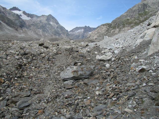 wir befinden uns nun auf dem Unteraargletscher