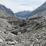 Blick zurück über den Unteraargletscher Richtung Grimselstausee