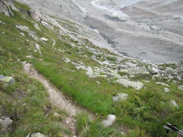 es geht wieder runter zum Gletscher