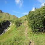 bei Mässmatte 1942 m.ü.M. der Weg führt nun in das Lengtal