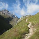 auf dem Weg Richtung Vorderdistel mit Blick zu den Ritzhörner, Ritzfurgge und Ritzberge