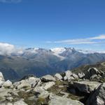 Aussicht bei Punkt 2729 m.ü.M. mit Blick zum Rhonegletscher und Galenstock