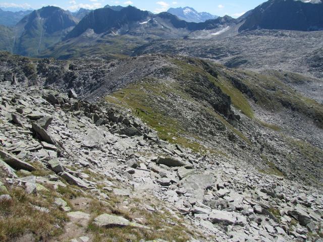 Blick zum Übergang beim Distelgrat bei Punkt 2660 m.ü.M.