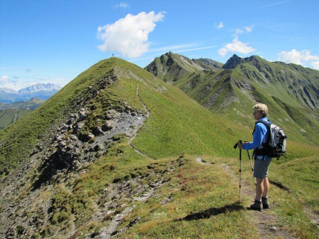 Mäusi bestaunt die sehr schöne Aussicht