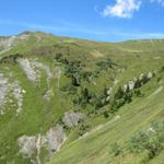 Blick zurück. Links der Montalin, in der mitte Prapitscha