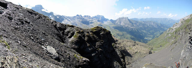 Blick von der Sefinenfurgge Richtung Griesalp, Blüemlisalp, Dündenhorn und Ärmighorn