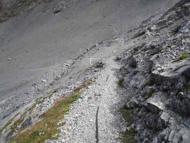 wir haben die Gspaltenhornhütte verlassen...