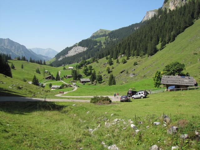 kurz nach Bürgli 1617 m.ü.M. mit Blick nach Steineberg