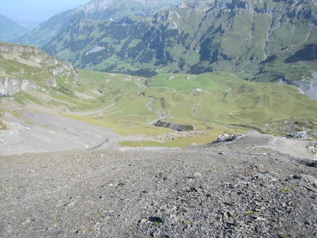 Blick abwärts zur obere Bundalp und Schnattweng