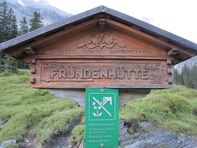 Heute wandern wir zur Fründenhütte