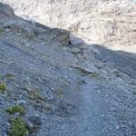 wir erreichen die Moränenlandschaft vom Fründengletscher Punkt 2134 m.ü.M.