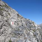 das letzte Teilstück bevor man die Fründenhütte erreicht, ist deutlich heikler und ausgesetzter als der bisherige Weg