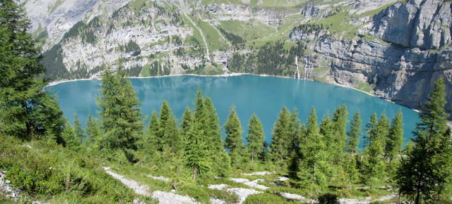 sehr schönes Breitbildfoto vom Oeschinensee