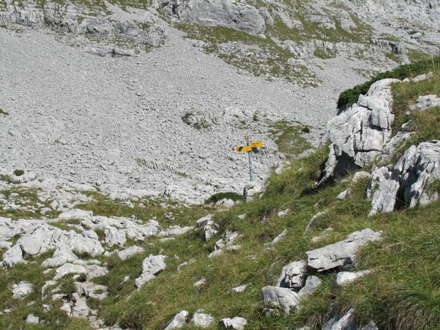 kurz nach Punkt 1841 m.ü.M. erreichen wir diese Wegkreuzung