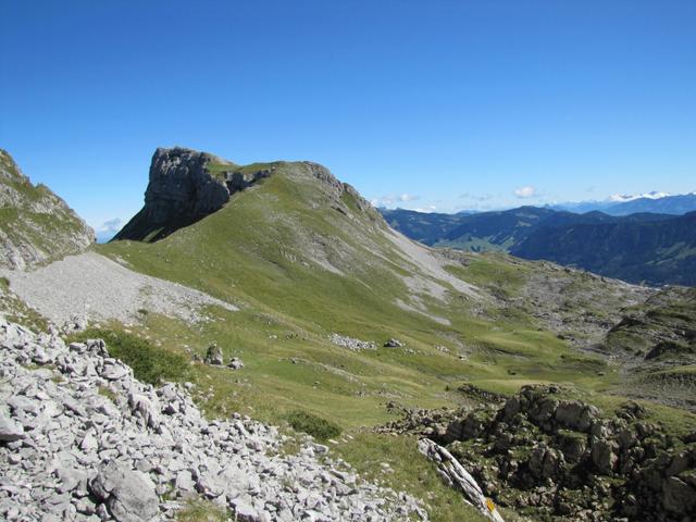 Blick runter zum Heidenloch. Links Tierweid und Hächle