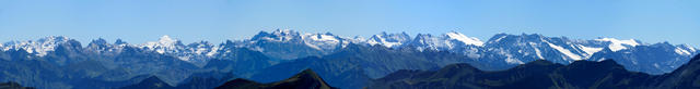 einmalig super schönes Breitbildfoto der Zentral Alpen