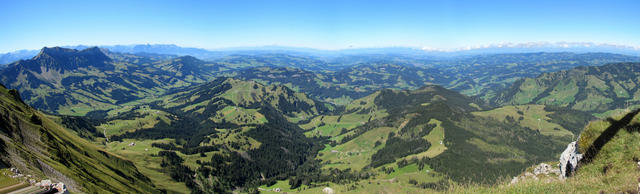 schönes Breitbildfoto vom Hengst aus gesehen mit Blick Richtung Marbachegg