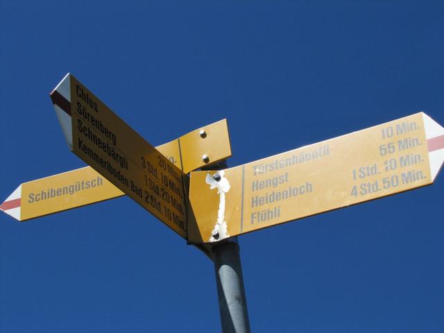 zwischen dem Türstenhäuptli und dem Schibengütsch könnte man wiederum ins Tal runter wandern