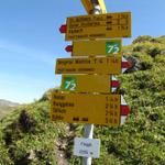 Wegweiser beim Fürggli