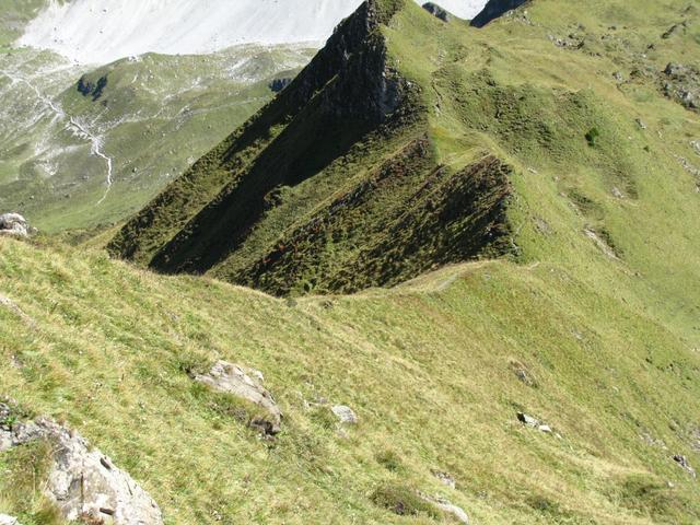 Blick zum Fürggli, von dort sind wir gekommen