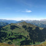 sehr schönes Breitbildfoto vom Jägglisch Horn aus gesehen mit Blick ins Rätikon