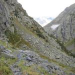 jetzt kommt das schwierigste Teilstück. Der Weg von gestern zur Hütte war wesentlich einfacher