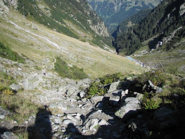 bei Punkt 1486 m.ü.M. mit Blick runter nach Underi Trfit