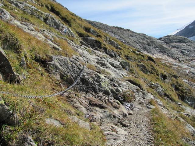 bei Nässe, Schnee oder Nebel ist der Bergweg zur Trifthütte nicht zu empfehlen