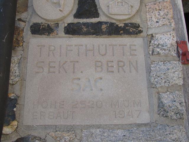 die Trifthütte befindet sich auf 2520 m.ü.M.