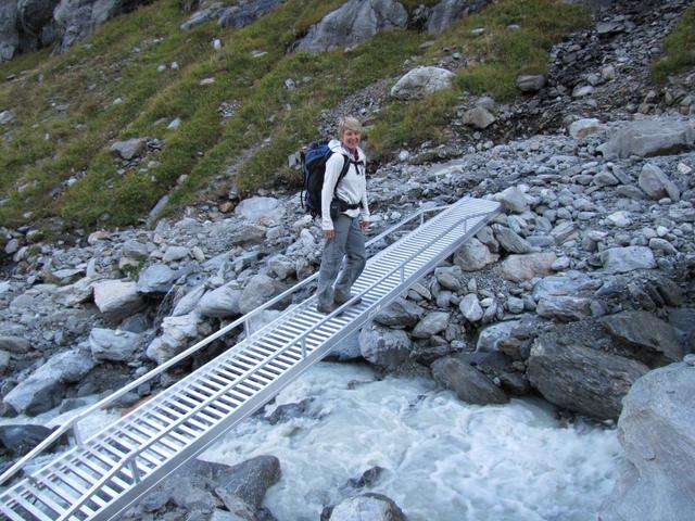 Mäusi ist begeistert. Gestern Nachmittag wurde die alte defekte Brücke, durch eine neue ersetzt