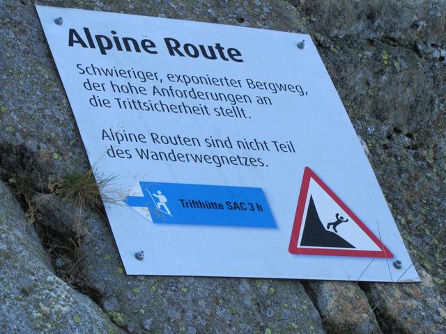 Hinweistafel bei der Triftbrücke
