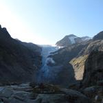 links oben, neben dem Triftgletscher liegt die Trifthütte, wo wir übernachtet haben