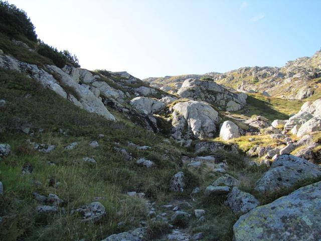 wir haben die Windegghütte verlassen. Unser nächstes Ziel der Furtwangsattel