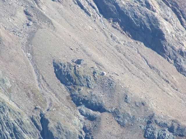 die Trifthütte herangezoomt. Dort haben wir am Vorabend übernachtet