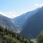 Blick ins Haslital. Die Sicht reicht bis zum Grimselpass