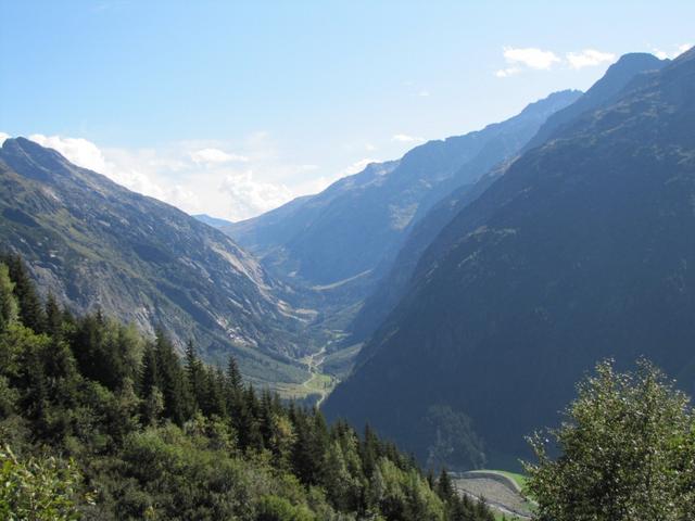 Blick ins Haslital. Die Sicht reicht bis zum Grimselpass