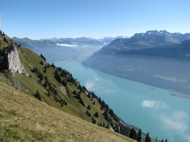 tief unter uns der wunderschöne Brienzersee