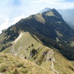 Blick zurück auf den Gratweg den wir vom Harder Kulm aus gewandert sind