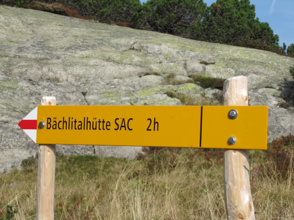 Wegweiser beim Picknick Platz