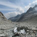 nach dem Besuch vom Bächligletscher, liefen wir wieder zur Bächlitalhütte zurück