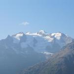 die Mischabelgruppe mit Lammenhorn, Schilthorn, Balfrin, Gr.Bigerhorn und Dürrenhorn