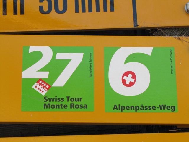 die heutige Wanderung ist ein Teilstück der Monte Rosa Rundtour